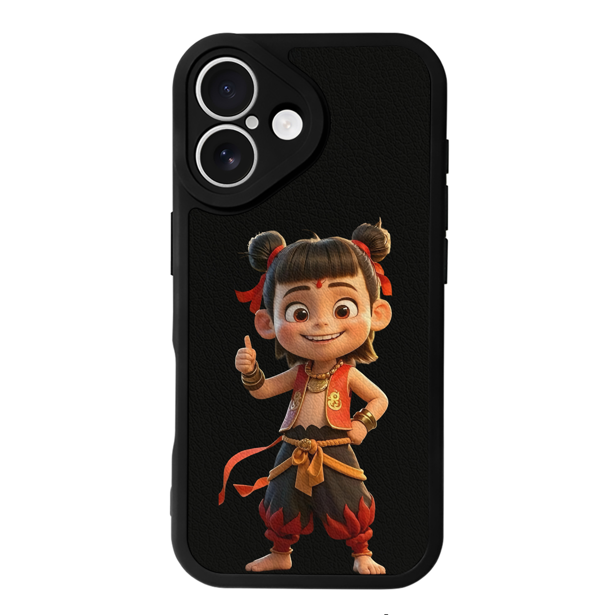 （画像用） Ne Zha 2 ナタ 魔童の大暴れ 【iPhone 16シリーズ対応】シリコンスマホケース（レザー調） 材質：シリコン